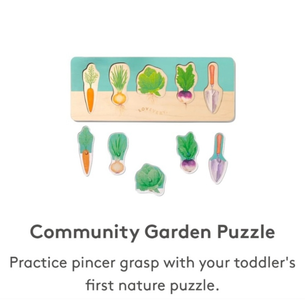 Lovevery Community Garden Puzzle from the Pioneer Play Kit